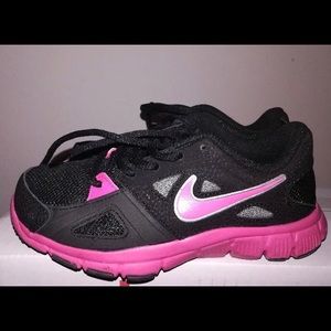 Girls Black & Pink Nike Sneakers